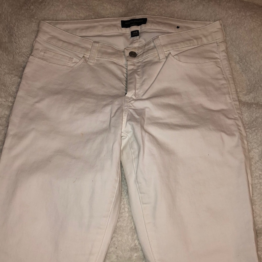 Banana Republic White Skinny Jean